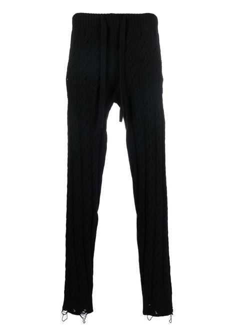 Pantaloni con coulisse in nero - uomo LANEUS | PNU700BLK