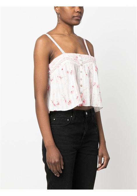 Multicolored flower-embroidered top - women  LOVESHACKFANCY | LT8531148CHYSD