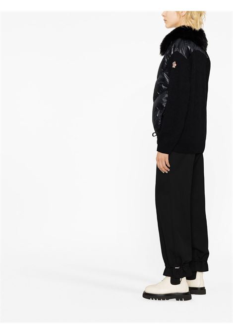 Black faux-fur cardigan - women  MONCLER GRENOBLE | 9B00006M1126999