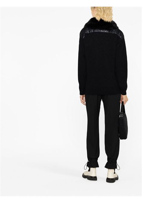 Black faux-fur cardigan - women  MONCLER GRENOBLE | 9B00006M1126999