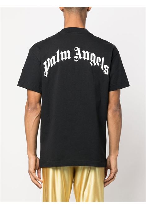 Black graphic-print t-shirt - men  MONCLER X PALM ANGELS | 8C00003M2511999