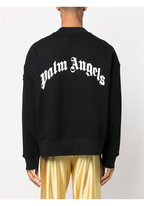 Black graphic-print crew neck sweatshirt - men MONCLER X PALM ANGELS | 8G00009M2513999