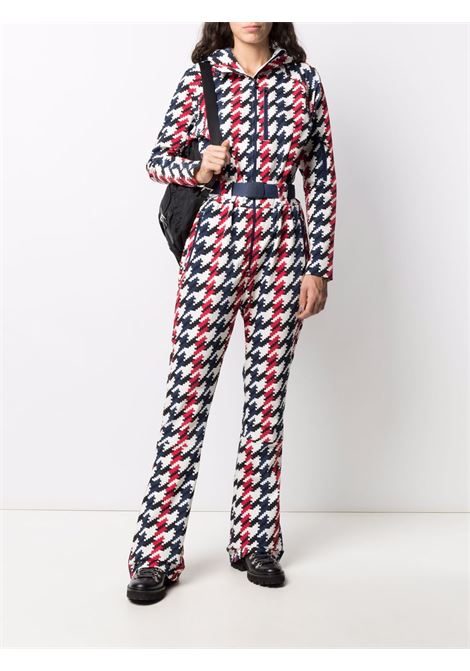 Red, navy and white Star houndstooth-print jumpsuit - women PERFECT MOMENT | W30001401739
