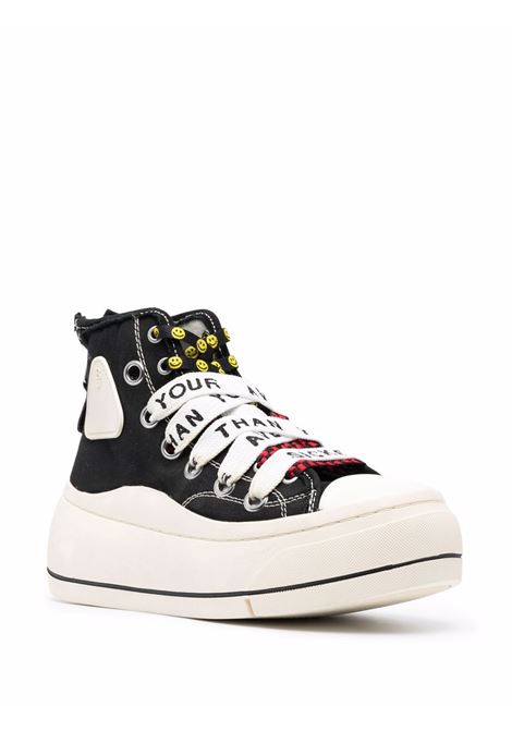 Black lace-up platform sneakers - women  R13 | R13S5030001150