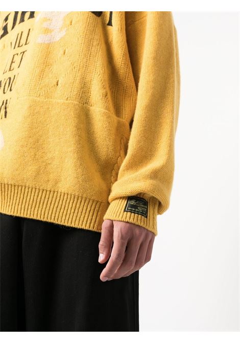 Yellow embroidered sweater - men RAF SIMONS | 222855520000015