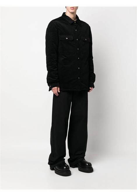 Black patch-pocket corduroy shirt jacket RICK OWENS DRKSHDW | DU02B4755VS09