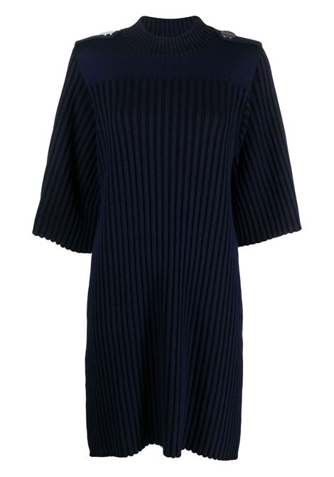 Blue ribbed knit midi dress-women RODEBJER | 23300937003