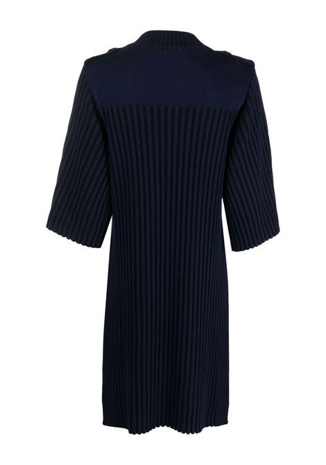 Blue ribbed knit midi dress-women RODEBJER | 23300937003
