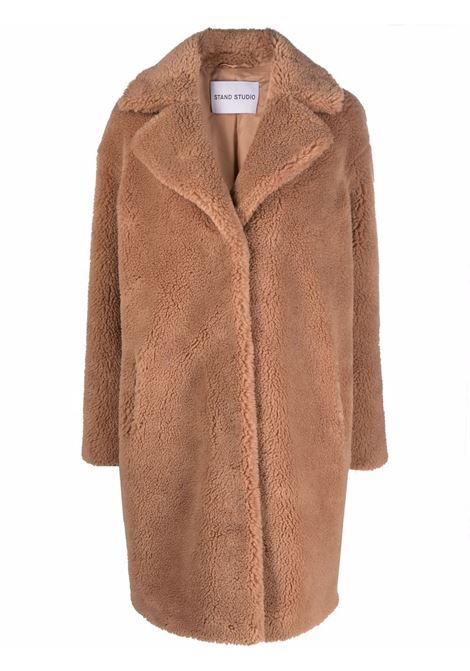 Beige camille single breasted coat-women STAND STUDIO | 61303904010500