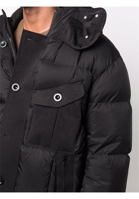 Black hooded padded jacket-men TEN C | 21CTCUC03121999