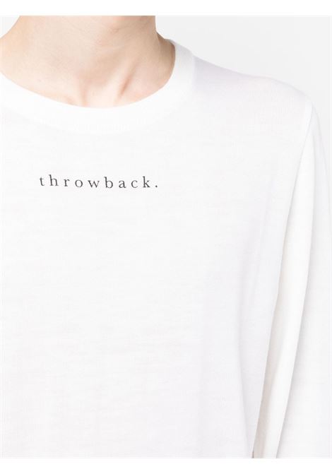 Maglione con logo in bianco - uomo THROWBACK | TBKGOATWHT