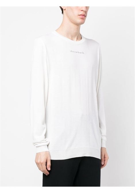 White logo sweatshirt - men THROWBACK | TBKGOATWHT