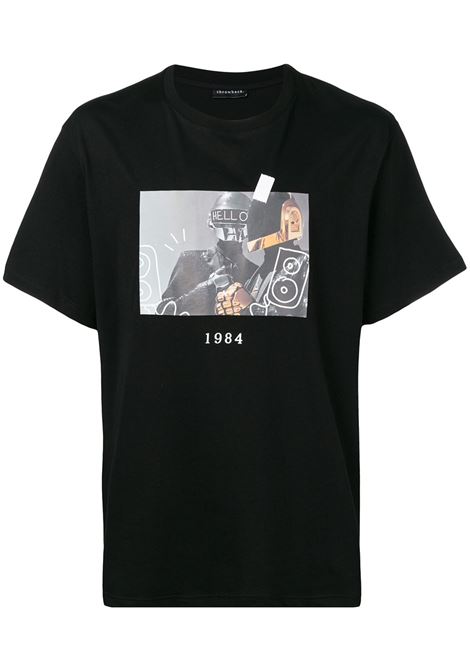 T-shirt con stampa in nero - uomo THROWBACK | TBTBDAFTBLK