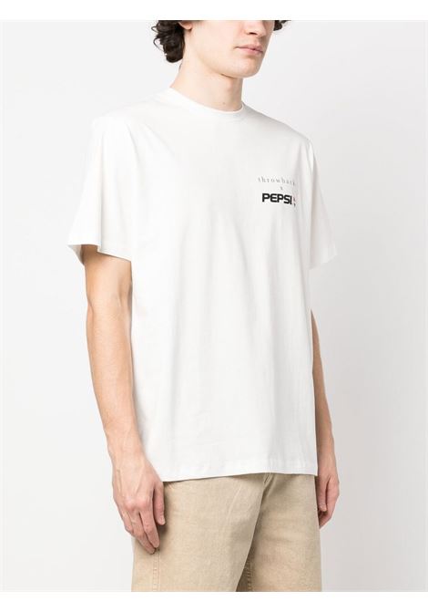 White pepsi logo-print t-shirt - men  THROWBACK | TPTLOGOWHT