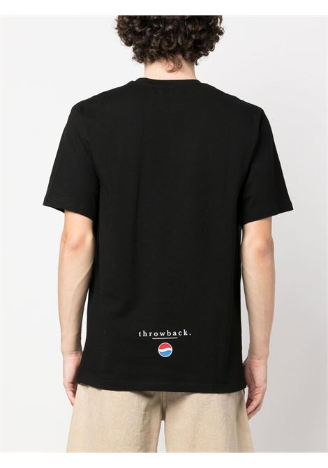 Black graphic-print t-shirt - men  THROWBACK | TPTTHIRSTYBLK