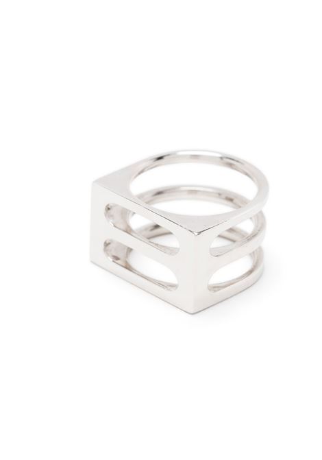 Silver-tone Double Cage ring - men  TOM WOOD | R10109NA01S925