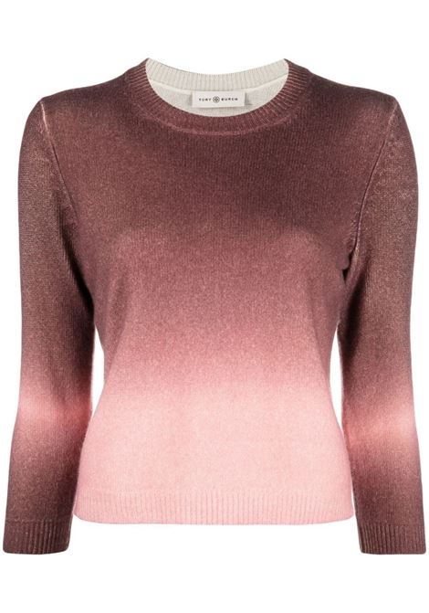 Pink ombr?-effect jumper - women TORY BURCH | 136713651
