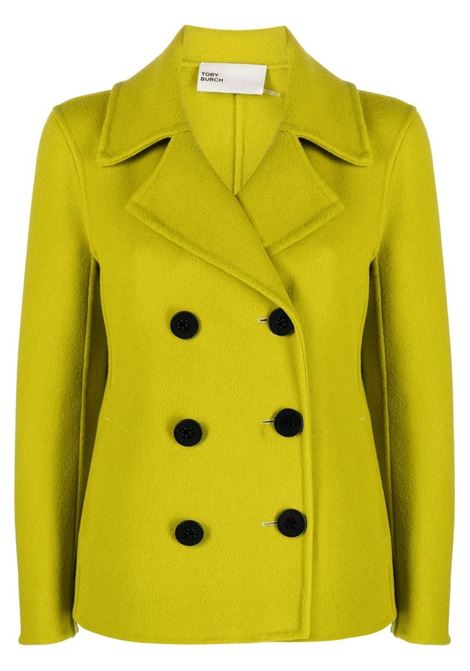 Cappotto doppiopetto in giallo - donna TORY BURCH | 143215304