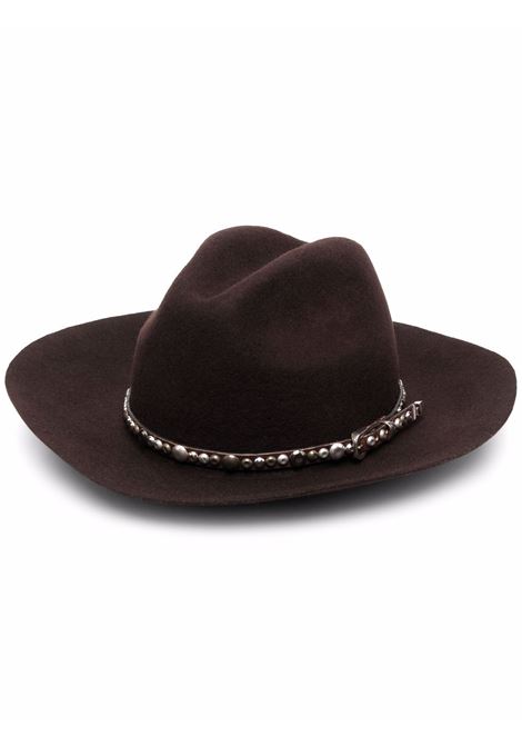 Brown studded-strap hat - unisex GOLDEN GOOSE | GUP01079P00067655429