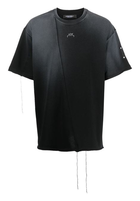T-shirt con effetto vissuto in nero - uomo A-COLD-WALL* | ACWMTS158BLK