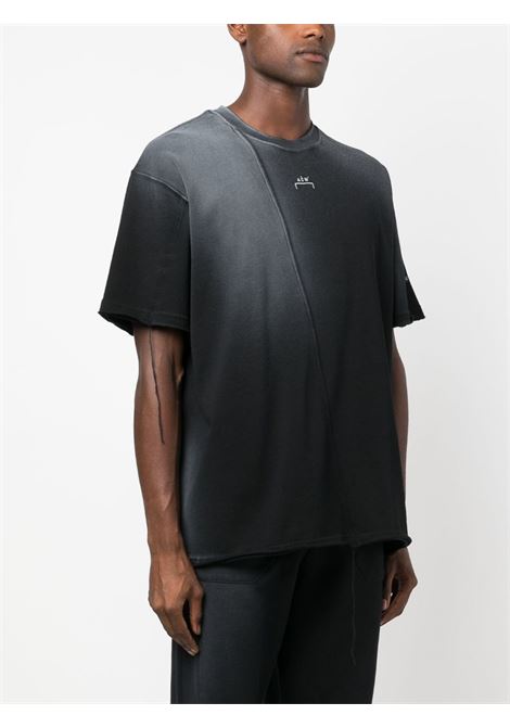 T-shirt con effetto vissuto in nero - uomo A-COLD-WALL* | ACWMTS158BLK