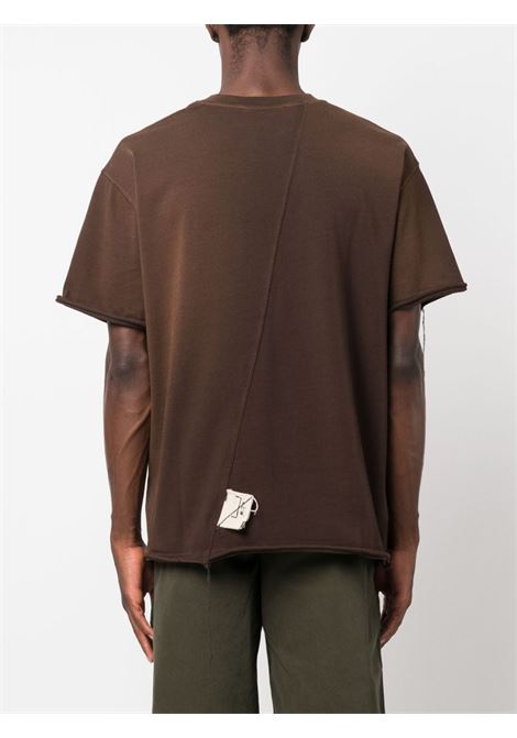 Brown ripped-detail faded T-shirt - men A-COLD-WALL* | ACWMTS158BRWN