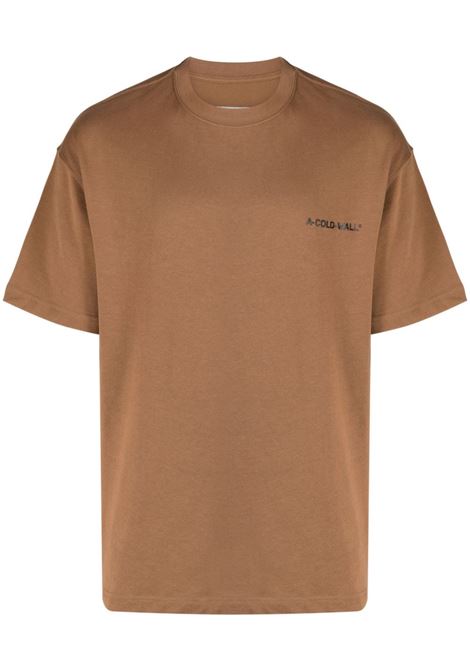 T-shirt Essentials con stampa in marrone - uomo A-COLD-WALL* | ACWMTS161CLGHTBRWN