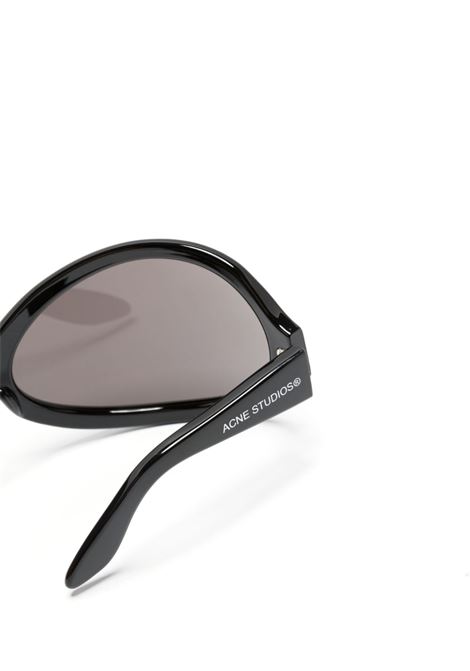 Black oversized round-frame sunglasses - unisex ACNE STUDIOS | C30056Z33