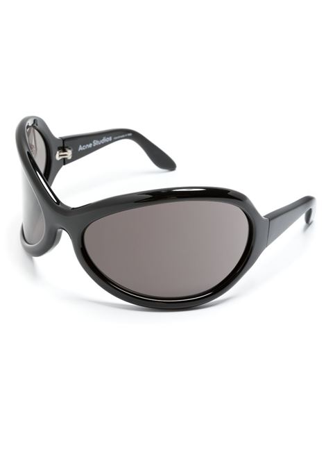 Black oversized round-frame sunglasses - unisex ACNE STUDIOS | C30056Z33