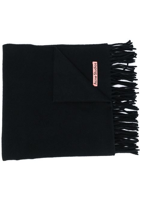 Black Canada New fringed scarf - unisex ACNE STUDIOS | CA0209900