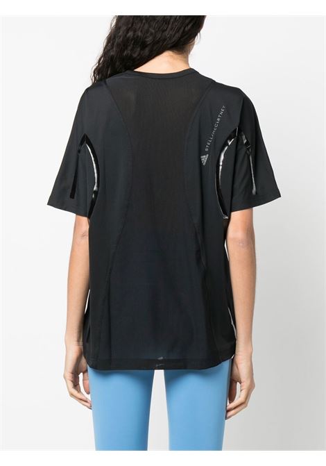 T-shirt semi-trasparente in nero - donna ADIDAS BY STELLA MC CARTNEY | HR2222BLK