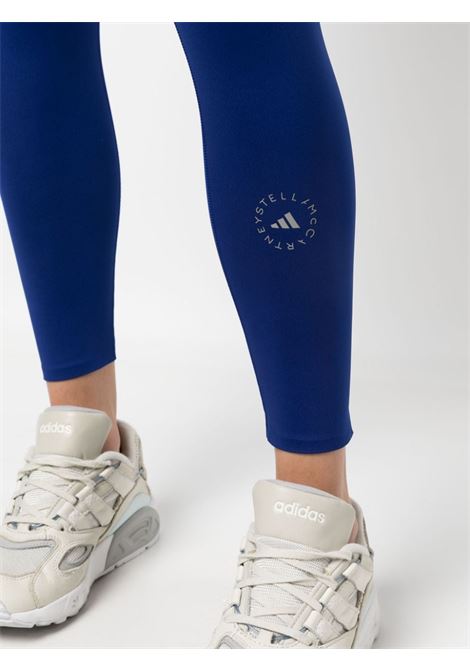 Blue logo-print slim-cut leggings - women ADIDAS BY STELLA MC CARTNEY | IB6797BL