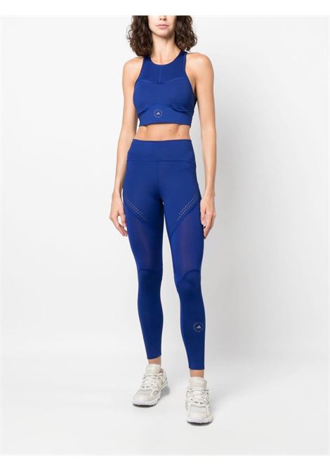 Blue logo-print slim-cut leggings - women ADIDAS BY STELLA MC CARTNEY | IB6797BL