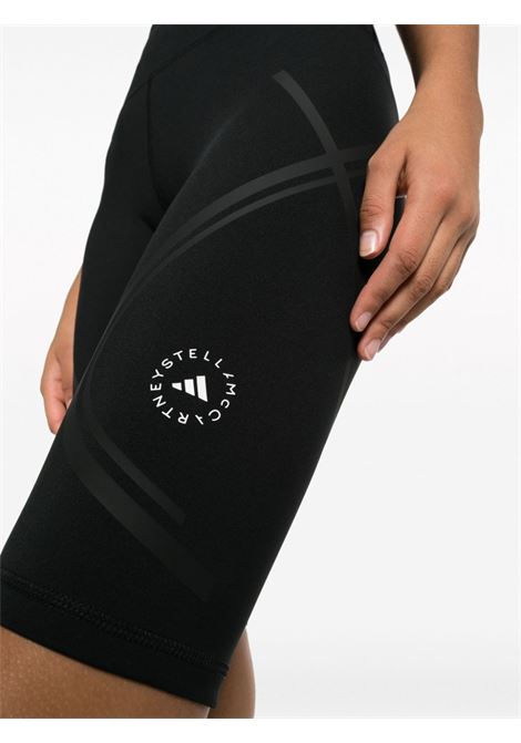 Shorts da ciclismo con stampa in nero - donna ADIDAS BY STELLA MC CARTNEY | IB6803BLK