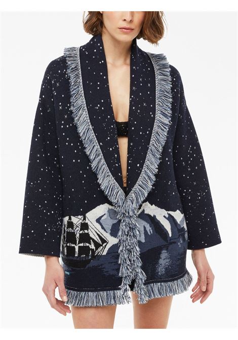 Midnight blue In the Middle of Nowhere jacquard cardigan - women  ALANUI | LWHB064F23KNI0054684