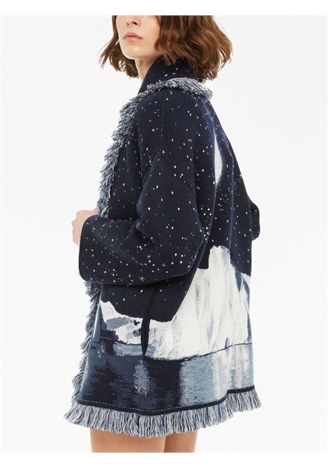 Midnight blue In the Middle of Nowhere jacquard cardigan - women  ALANUI | LWHB064F23KNI0054684