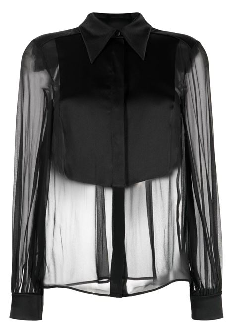 Blusa semitrasparente in nero - donna ALBERTA FERRETTI | A022166140555