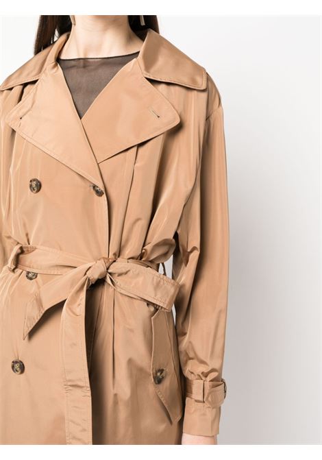 Brown double-breasted trench coat - women ALBERTA FERRETTI | A060366360145