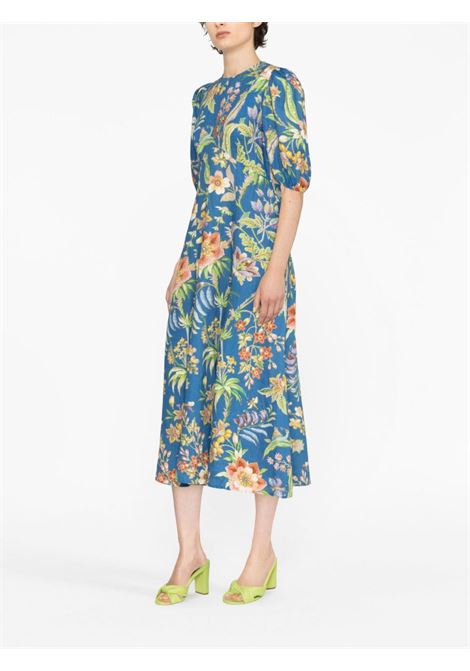 Multicolored June floral-print midi dress - women ALEMAIS | 1439DINDG