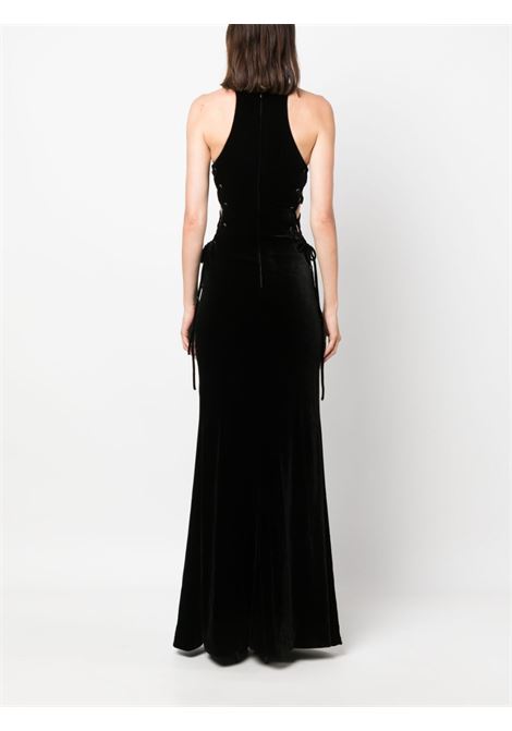 Black lattice lace-up gown - women ALESSANDRA RICH | FAB3479F2603900