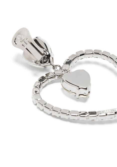 Silver crystal-embellished drop earrings - women ALESSANDRA RICH | FABA2995J004001