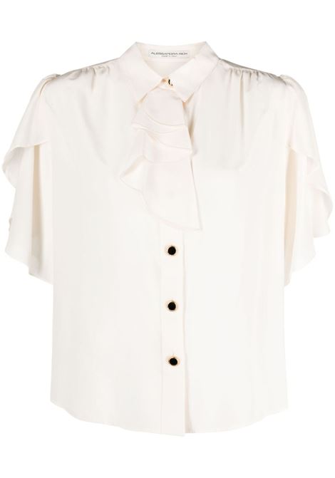 Camicia con nodo in bianco - donna