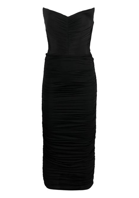 Black heart-neck midi dress - women  ALEX PERRY | D1132BLK