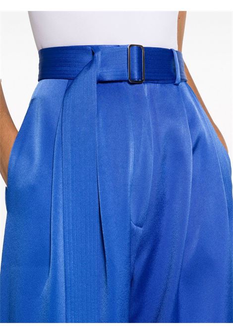 Blue belted palazzo trousers -women  ALEX PERRY | P071BLBLL