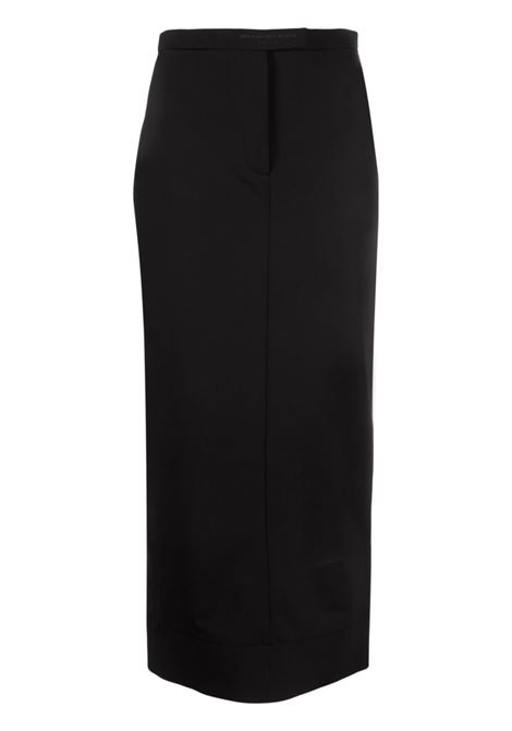 Black logo-embroidered pencil skirt - women ALEXANDER WANG | 1CC3235273001