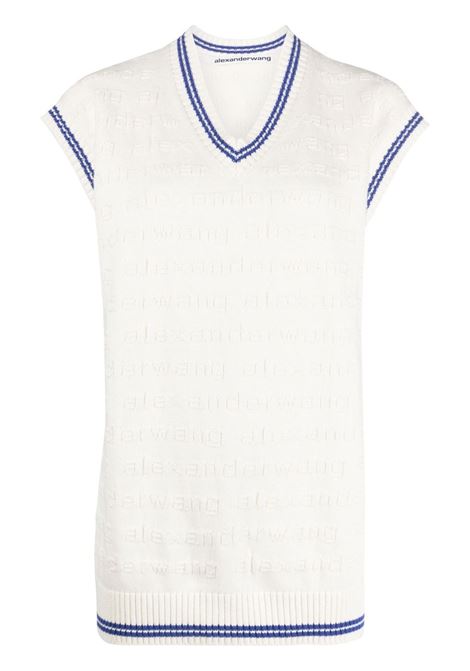 Top in maglia con righe in bianco - donna ALEXANDER WANG | 1KC3231050138