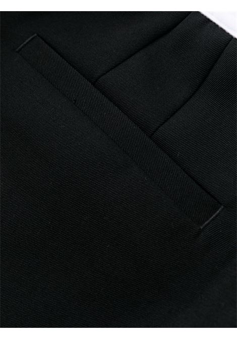 Pantaloni dritti con banda logo in nero - donna ALEXANDER WANG | 1WC3234079001