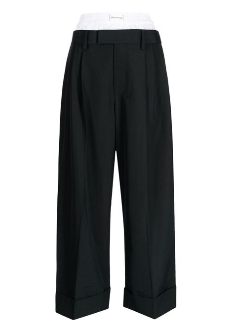 Pantaloni sartoriali con logo in nero - donna ALEXANDER WANG | 1WC3234615001