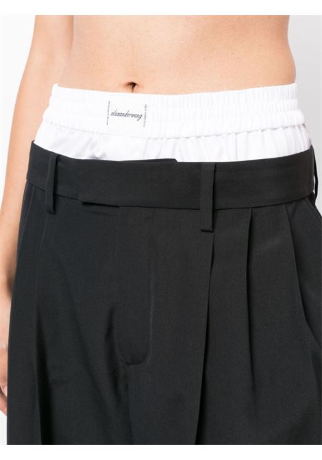 Pantaloni sartoriali con logo in nero - donna ALEXANDER WANG | 1WC3234615001