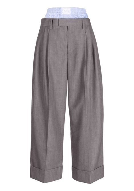 Pantaloni sartoriali con logo in grigio - donna ALEXANDER WANG | 1WC3234615020